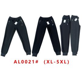 Фотография Штаны спортивные мужские утеплённые G19-AL0021 black р.XL-5XL "ZERO" недорого оптом от прямого поставщика