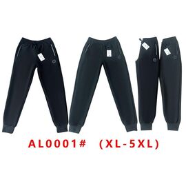 Фотография Штаны спортивные мужские утеплённые G21-AL0001 black р.XL-5XL "ZERO" недорого оптом от прямого поставщика