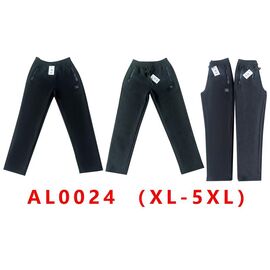Фотография Штаны спортивные мужские утеплённые G25-AL0024 black р.XL-5XL "ZERO" недорого оптом от прямого поставщика