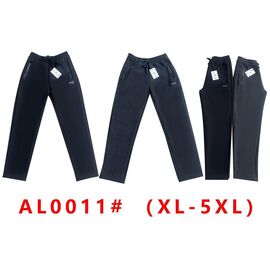 Фотография Штаны спортивные мужские утеплённые G27-AL0011 black р.XL-5XL "ZERO" недорого оптом от прямого поставщика