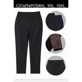 Фотография Штаны женские утеплённые G46-C316 mix р.8XL-10XL "ZERO" недорого оптом от прямого поставщика