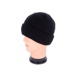 Шапка чоловіча зимова MW001-1 на флісі black р.56-62 "Angelica" недорого оптом від прямого постачальника