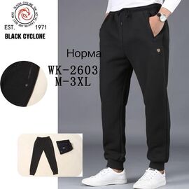 Фотография Штаны спортивные мужские утеплённые G82-2603 black р.M-3XL "ZERO" недорого оптом от прямого поставщика