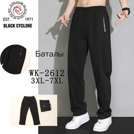 Фотография Штаны спортивные мужские утеплённые G92-2612 grey р.3XL-7XL "ZERO" недорого оптом от прямого поставщика