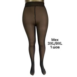 Колготи жіночі теплі 48-52 black  капрон/мех р.48-52 "Алия" недорого оптом від прямого постачальника