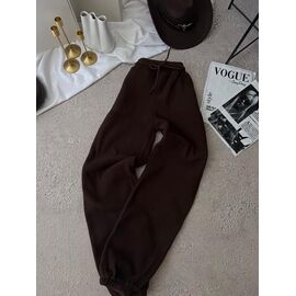 Фотография Штаны спортивные женские тёплые 9065 brown р.42-52 "LINDA" недорого оптом от прямого поставщика