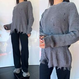 Фотография Свитер женский TB110 grey р.one size "i8denim Women" недорого оптом от прямого поставщика