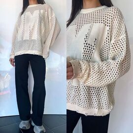 Фотография Свитер женский TB112 white р.one size "i8denim Women" недорого оптом от прямого поставщика