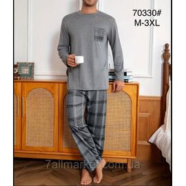 Фотография Пижама мужская с длинным рукавом размеры M-3XL  "FLOWER" недорого от прямого поставщика