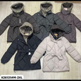 Куртка жіноча зимова K26131 l.grey р.42-48 "Dorimodes" недорого оптом від прямого постачальника