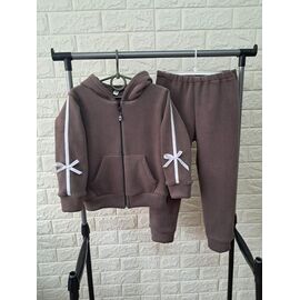 Фотография Костюм детский спортивный тёплый на девочку PR509 brown р.5-8 "Proschenko" недорого оптом от прямого поставщика