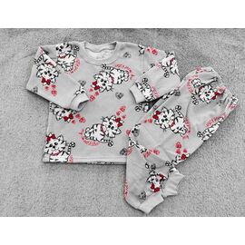 Піжама дитяча тепла на дівчинку PR561 grey р.28-34 "Proschenko" недорого оптом від прямого постачальника