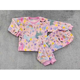 Піжама дитяча тепла на дівчинку PR586 pink р.1-7 "Proschenko" недорого оптом від прямого постачальника