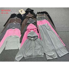 Костюм жіночий теплий BD1856 d.grey р.M-XL "FLORA" недорого оптом від прямого постачальника