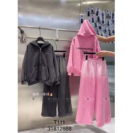 Костюм дитячий спортивний теплий на дівчинку T111 pink р.130-170 "Major" недорого оптом від прямого постачальника
