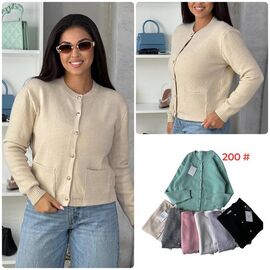 Фотография Кофта женская тёплая 200 mix р.52-58 "Katty" недорого оптом от прямого поставщика