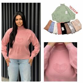 Фотография Свитер женский 76252 mix р.46-50 "Katty" недорого оптом от прямого поставщика