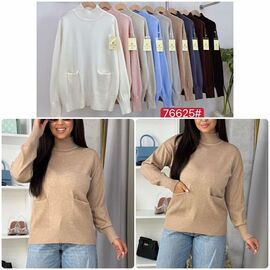 Фотография Свитер женский 76625 mix р.50-54 "Katty" недорого оптом от прямого поставщика