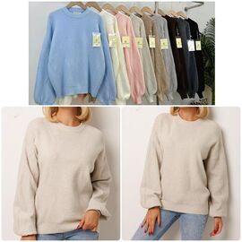 Фотография Свитер женский 76776-1 mix р.50-54 "Katty" недорого оптом от прямого поставщика