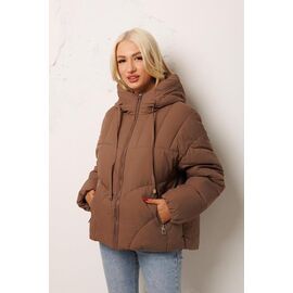 Фотография Куртка женская зимняя 8569 brown р.M-2XL "Katty" недорого оптом от прямого поставщика