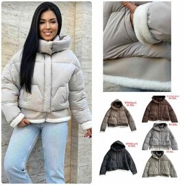 Фотография Куртка женская зимняя 911 beige р.M-3XL "Katty" недорого оптом от прямого поставщика