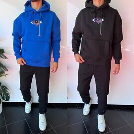 Худи чоловічий 2295 blue р.S-XL "i8denim" недорого оптом від прямого постачальника