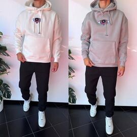 Фотография Худи мужской 2298 grey р.S-XL "i8denim" недорого оптом от прямого поставщика