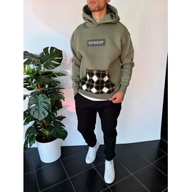 Фотография Худи мужской 2313 khaki р.S-XL "i8denim" недорого оптом от прямого поставщика
