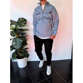 Светр чоловічий 2339 l.blue р.S-XL "i8denim" недорого оптом від прямого постачальника