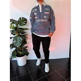 Светр чоловічий 2342 grey р.S-XL "i8denim" недорого оптом від прямого постачальника