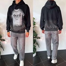 Фотография Худи мужской 2367 black р.S-XL "i8denim" недорого оптом от прямого поставщика