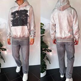 Фотография Худи мужской 2368 l.grey р.S-XL "i8denim" недорого оптом от прямого поставщика