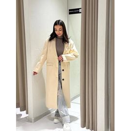 Пальто жіноче TB117 beige р.S-L "i8denim Women" недорого оптом від прямого постачальника