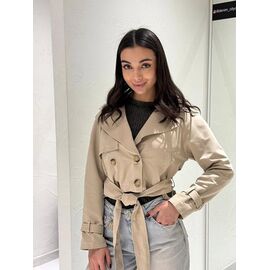 Фотография Куртка женская демисезонная TB129 l.beige р.S-L "i8denim Women" недорого оптом от прямого поставщика