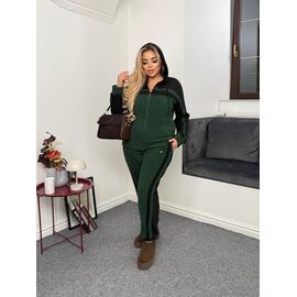 Фотография Костюм спортивный женский 1347 green р.50-60 "Seven Zikina" недорого оптом от прямого поставщика