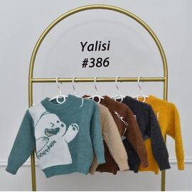 Фотография Свитер детский на мальчика 386 blue р.90-130 "Yalisi" недорого оптом от прямого поставщика