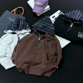 Фотография Худи детский на мальчика 5002 d.grey р.120-160 "Yalisi" недорого оптом от прямого поставщика