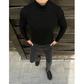 Фотография Гольф мужской 56667 black р.M-2XL "TURHAN" недорого оптом от прямого поставщика
