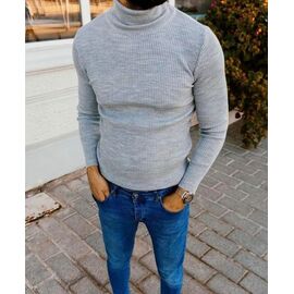 Фотография Гольф мужской 56689 l.grey р.M-2XL "TURHAN" недорого оптом от прямого поставщика