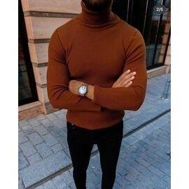 Фотография Гольф мужской 56693 brown р.M-2XL "TURHAN" недорого оптом от прямого поставщика