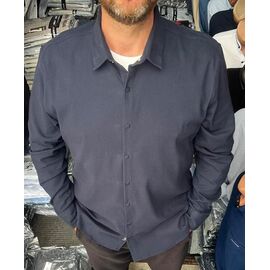 Сорочка чоловіча тепла 56730 navy р.M-2XL "TURHAN" недорого оптом від прямого постачальника