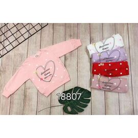 Фотография Свитер детский на девочку 18807 red р.1-4 "Фунтик" недорого оптом от прямого поставщика