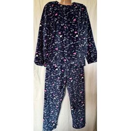 Фотография Пижама тёплая женская HW49 navy р.48-58 "SHELLY" недорого оптом от прямого поставщика