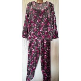 Фотография Пижама тёплая женская HW50 grey р.48-58 "SHELLY" недорого оптом от прямого поставщика