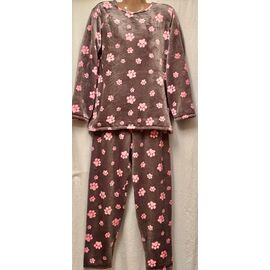 Фотография Пижама тёплая женская HW51 brown р.48-58 "SHELLY" недорого оптом от прямого поставщика