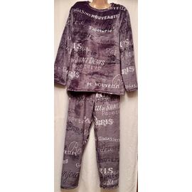 Фотография Пижама тёплая женская HW53 purple р.48-58 "SHELLY" недорого оптом от прямого поставщика