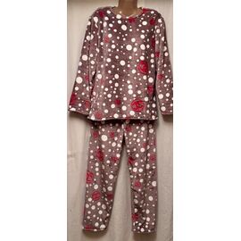 Фотография Пижама тёплая женская HW54 brown р.48-58 "SHELLY" недорого оптом от прямого поставщика