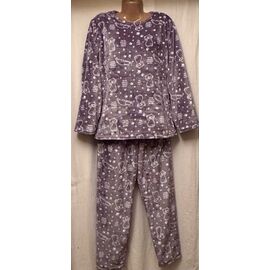 Фотография Пижама тёплая женская HW55 grey р.48-58 "SHELLY" недорого оптом от прямого поставщика