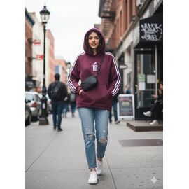 Фотография Худи женское 104 wine р.40-48 "Newe" недорого оптом от прямого поставщика