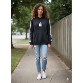 Фотография Худи женское 104 black р.40-48 "Newe" недорого оптом от прямого поставщика